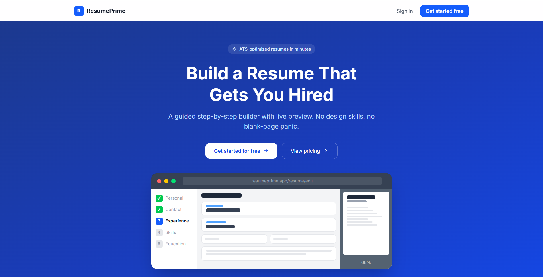 Resume Prime